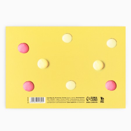 Sketchbook with tear -off sheets A5, 40 liters. "Donut"-4