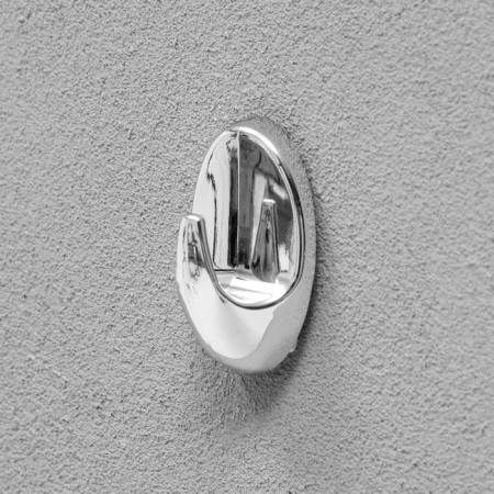 Hooks self -adhesive, round, with a system of universal removal, set, chrome, 5 x 3 cm, 3 pcs.-2