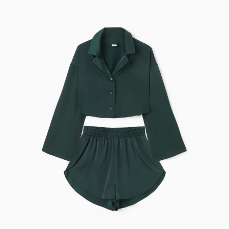 Kit (shirt, shorts) Women's Minaku: Home Collection Color Emerald, Rr. 48-9