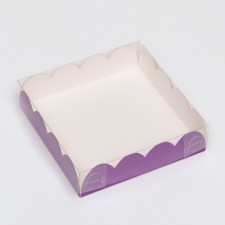 Box for cookies, lilac, 12 x 12 x 3 cm