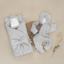 Kinderlitto “Muslin” discharge kit, 4 items, height 50-56 cm, color gray color