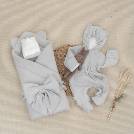 Kinderlitto “Muslin” discharge kit, 4 items, height 50-56 cm, color gray color