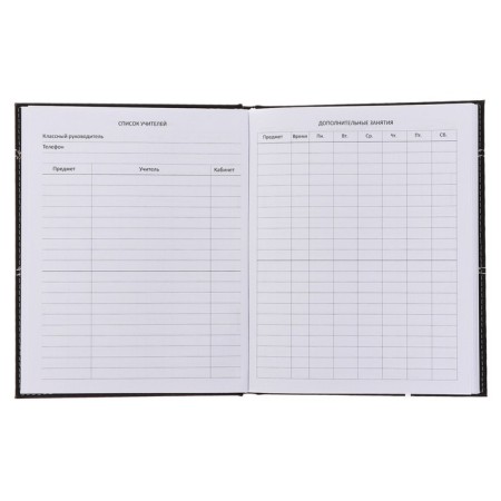 Universal diary for Boss 1-11, hard cover, artificial leather, foam rubber, lies, 80 g/m2-3
