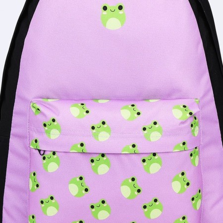 School textile “frogs”, with a pocket, 29x12x40 purple-2