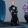 Figure candle "Female Crystal" Black, 10cm