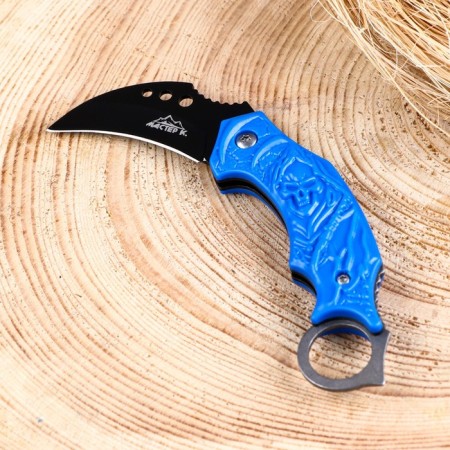 Knife-kerambit folding "Indigo" 12.5cm, blade 49mm/1.5mm-1