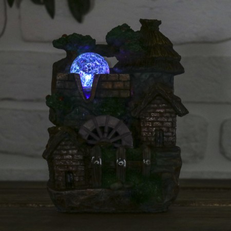 Fountain "House with a straw roof" 13x17 cm (with backlight)-2