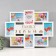 Multipher "Family" collage in 8 photos 10x15 cm, white with gold