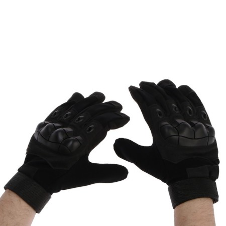 Motorcycle gloves with protective inserts, size l, black