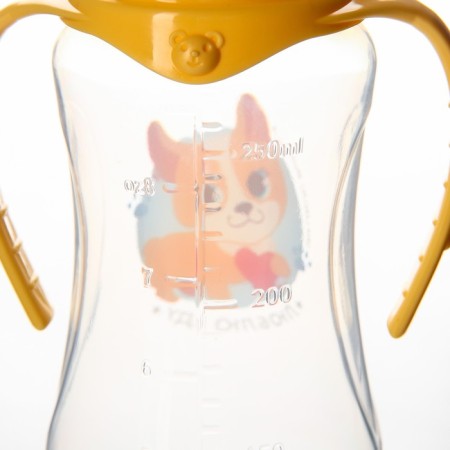 A bottle of feeding "Dog Lou", classic throat, 250 ml., 0 months, fitted, with handles-4