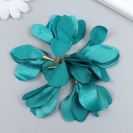 Decor for creativity Textile "Bun, coniferous-green color" set 6 pcs 6 cm-2