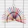 Toy for birds "Fan" with a bell, multi -colored, 25 x 20 cm