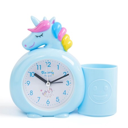 Clock - organizer with the alarm clock "Cute unicorn", discrete move, d -6.5 cm, 12.5 x 9 cm, aa-4