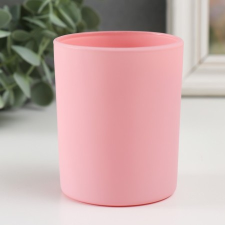 Bank for suppositories "Live bright" 220 ml pink, matte 7x7x8.4 cm-1