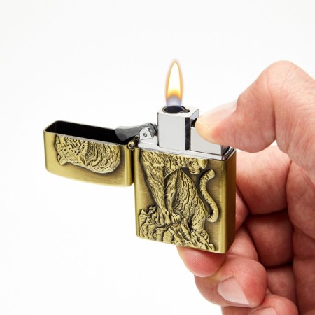 Gas lighter "Tiger", 5.1 x 3.2 x 1.3 cm-3