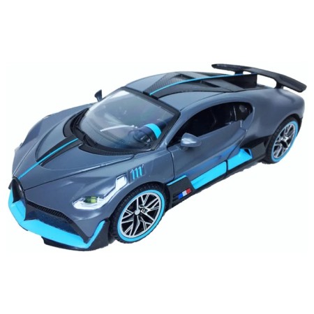 MASTO Bugatti Divo machine with light and sound, 1:24, the color of the gray-blue-3