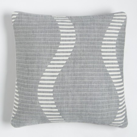 Pillowcase decorative Ethel "waves" color gray 40x40 cm, 100% cotton-3