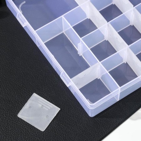 Organizer for storage, 14 cells, 21 × 17 × 4 cm, transparent-3