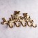 Key "Two toads" brass 17.5x8.5 cm