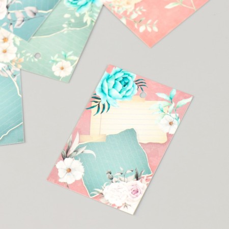 Cardboard "Flowers 11" set 10 pcs (5 types) 4x6 cm-2