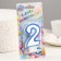 Candle for cake the number "2" Color rim, mix
