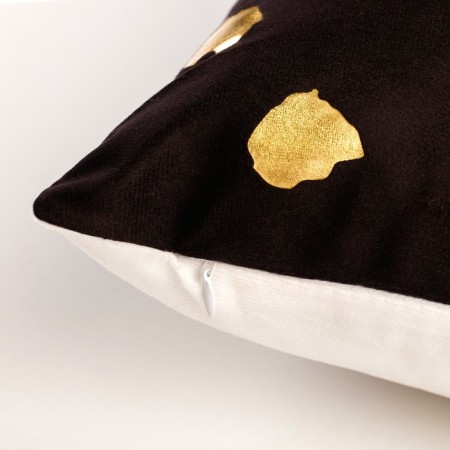 Decorative Ethel Pillow "Black Polka", 40x40 cm, velor, 100% p/e-1