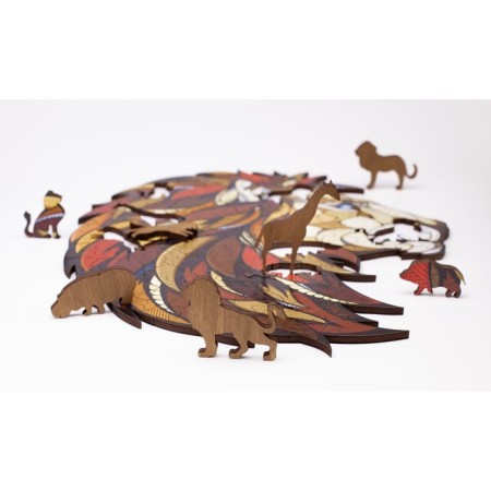 Wooden puzzle Ewa, lion, 21 × 19 cm, puzzle-11