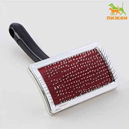 Brush - a packer for average animals, with drops, 85 x 46 mm, black