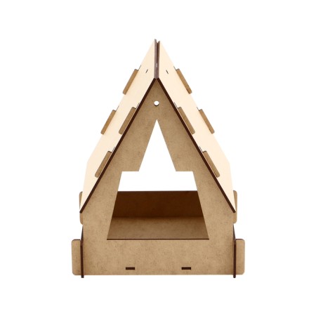 Kopmushka for birds, 22 × 17 × 17 cm, disassembled, "yurt", Greengo-11