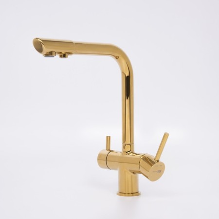 Kitchen mixer Wasserkraft A8377, double -leaf, with access to drinking, glossy gold 92401-1