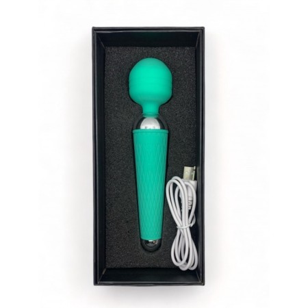 Massage vibrator, 16 modes, 20 x 4 cm, mint-4