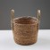 Kashpo wicker "Kenya" cylinder with handles, 21.5x21.5x18.8 cm, natural