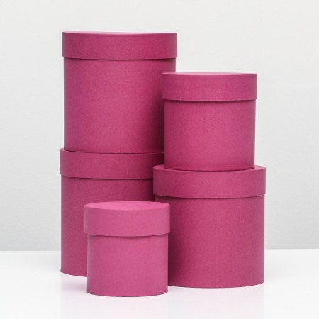 A set of hats 5 in 1 Fuchsia, 20 × 20 × 20–13.5 × 13.5 × 13.5 cm-5