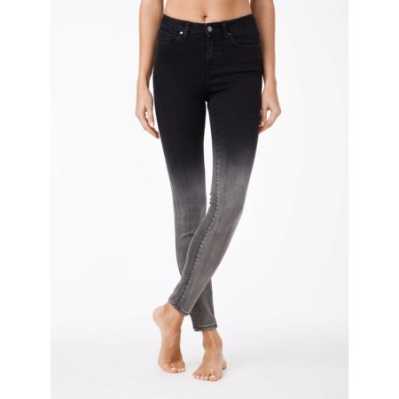 Women's jeans modeling with the effect of the gradient CONTE ELEGANT, size M, Black color