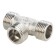 The STOUT SFT-0018-121212 tender, 1/2 "x 1/2" x 1/2 ", external/outer thread, nickel. Brass