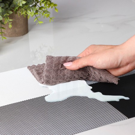 Set of serving napkins on the table “mood”, 4 pcs, 45 × 30 cm, white-black color-5