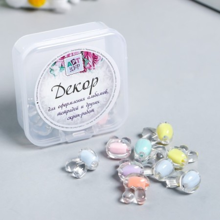 Plastic beads "Bunnies - Inner Assortment" Gloss 20 GP 1.2x1.6 cm