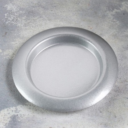 Cup "Cup 110" Metal per candle, 11x11 cm, silver-2