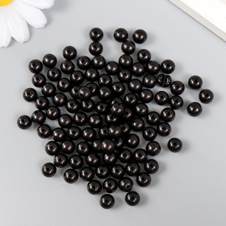 Set of beads "needlework" plastic, diameter 8 mm, 25 g, black-1