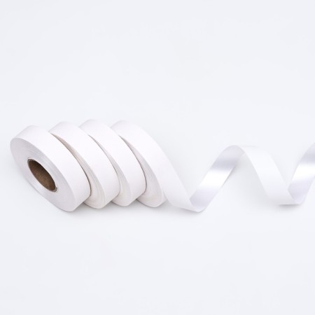 Polypropylene tape "Matte" for decor and gifts, white, 2 cm x 50 m-2