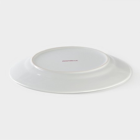 Board ceramic lunch share "lavender", d = 23 cm, white color-2