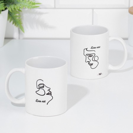 A set of mugs for two, sublimation "for her and for him", 2 circles, 320 ml-3
