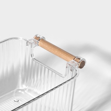 Storage container with handle LadOM "Crystal", 31.5 × 16.5 × 11.5 cm, color transparent color-6