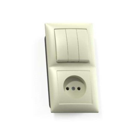 Block, joint venture, "Selena" BKVR-410 "Kuntsevo" 8172 Roset, 3 keys, elephant color bone