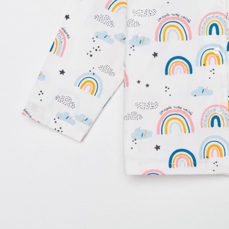 Pajama nursery (shirt, trousers) KAFTAN "Rainbow" p. 98-104, white-1