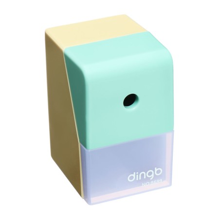 Mechanical sharpener with container classic yellow