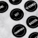 A set of paper stickers for cans "for cereals", 20 pcs, black, 6 x 6 cm
