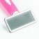 Pudder without drops with a corrugated rubber pen 9 x 15 cm, white-pink