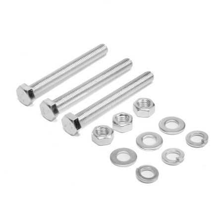 Bolt Stroybat, with a hexagonal head, galvanized, Din933, M8x70 mm, 3 pcs-1