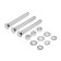 Bolt Stroybat, with a hexagonal head, galvanized, Din933, M8x70 mm, 3 pcs